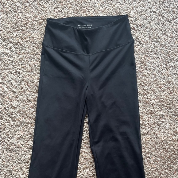 Aerie Black Flared Yoga Pants - Picture 2 of 4